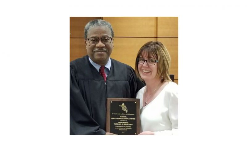 Judge Michael Robinson Honored by Florida Council on Crime and Delinquency