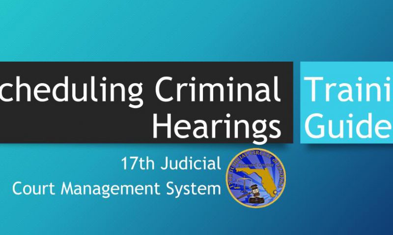 Self Scheduling of Criminal Hearings expanded to all Circuit Criminal Divisions