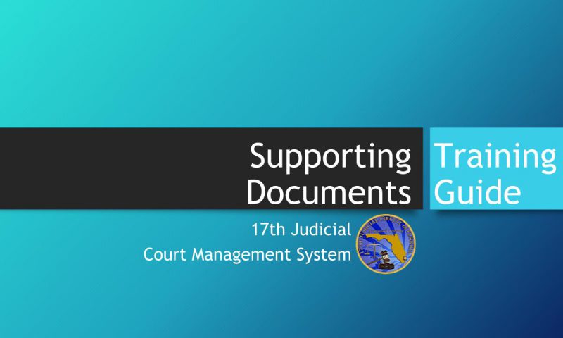 New Supporting Documents Training Guide