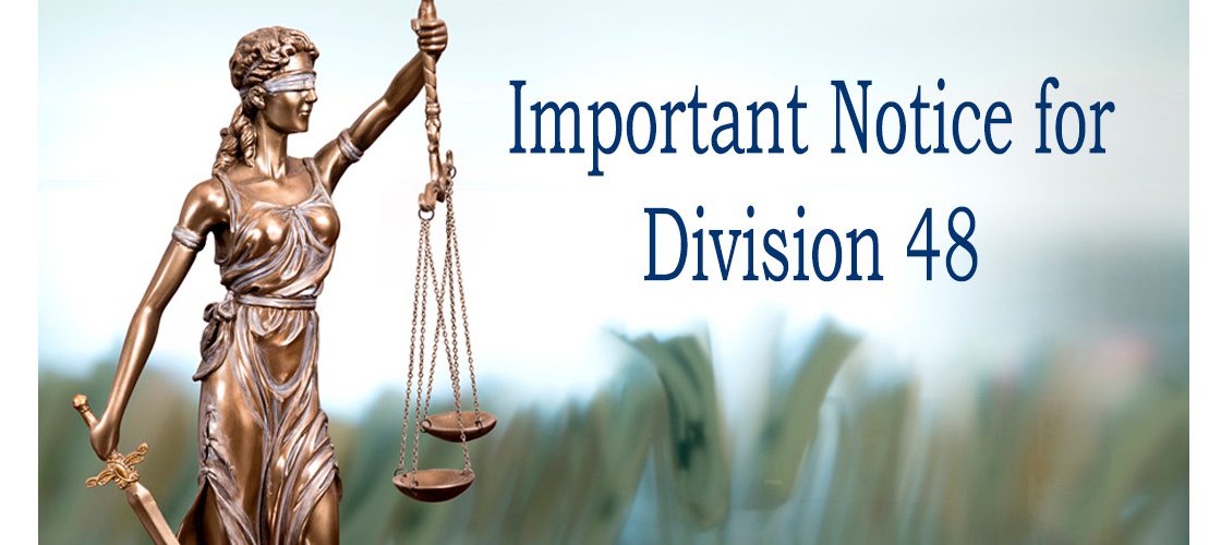 Important Notice for Division 48