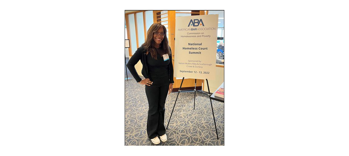 Judge Florence Taylor Barner attends the American Bar Association Homeless Court Summit