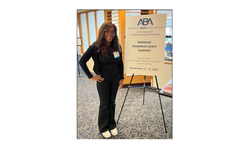 Judge Florence Taylor Barner attends the American Bar Association Homeless Court Summit