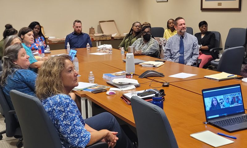 ECC Program Coordinator Trent Baker and Judge Hope Tieman Bristol partner with Zero To Three program lead a discussion on working with victims of Domestic Violence.