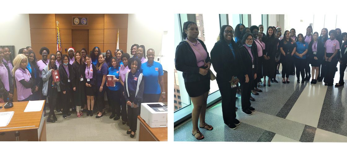 Students from Women of Tomorrow visit the 17 th Judicial Courthouse