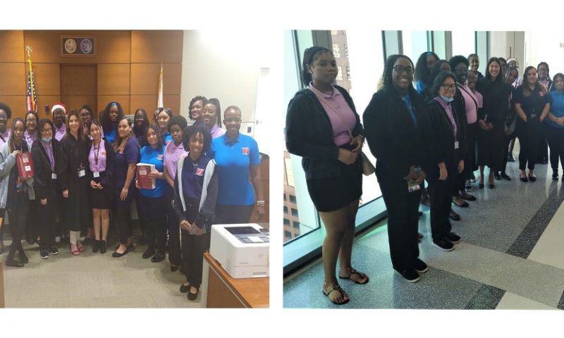 Students from Women of Tomorrow visit the 17 th Judicial Courthouse
