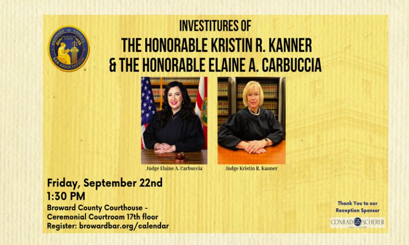 The Investitures of Judge Carbuccia and Judge Kanner