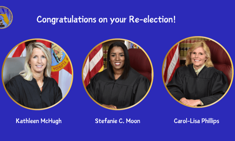 Three Incumbent Judges Returned to the Bench
