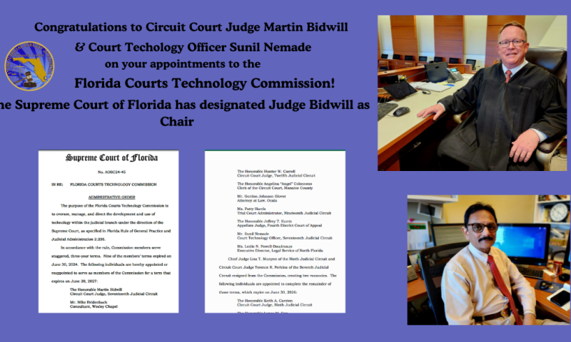 Two from the 17th Circuit to serve on the Florida Courts Technology Commission