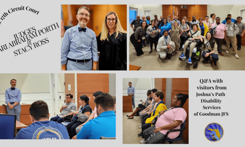 Visitors from Goodman JFS Pepper Judges with Thoughtful Questions During Lively Q&A
