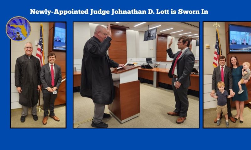 Newly-Appointed Judge Johnathan D. Lott Sworn In