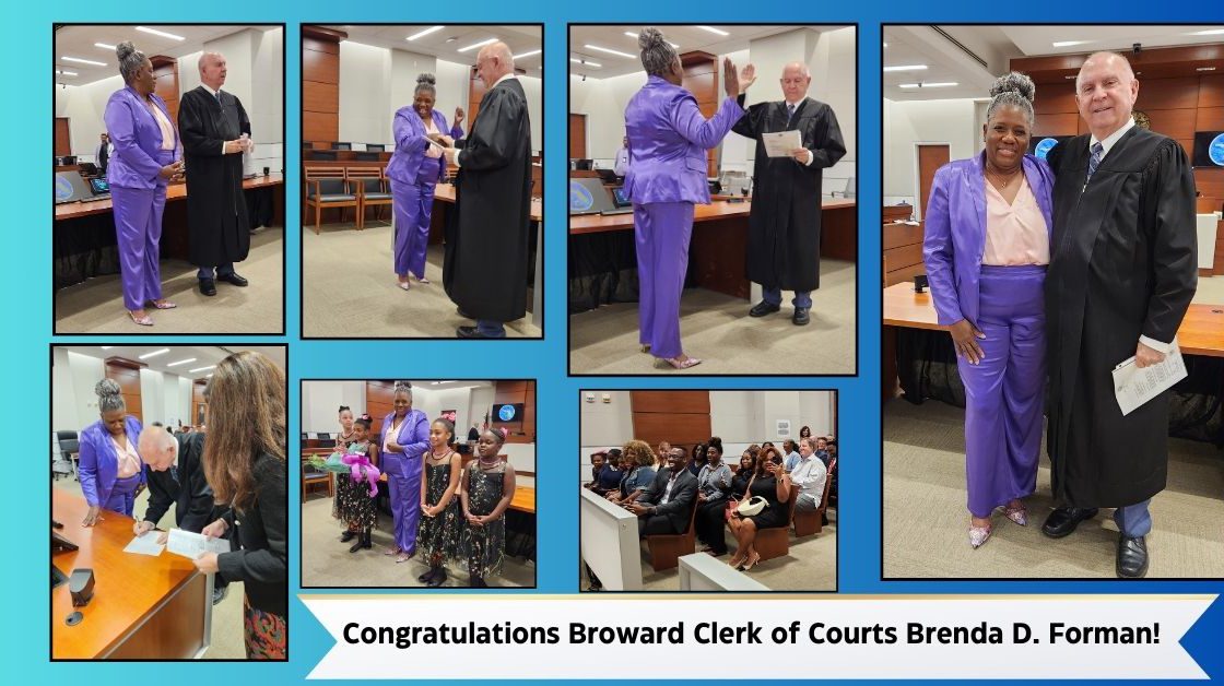 Chief Judge Jack Tuter Swears In Broward Clerk of Courts Brenda D. Forman to 3rd Term in Office