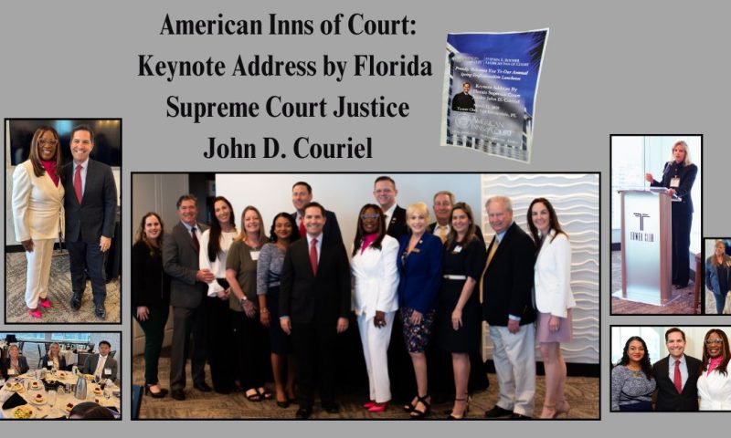Stephen R. Booher American Inn of Court Welcomes a Florida Supreme Court Justice