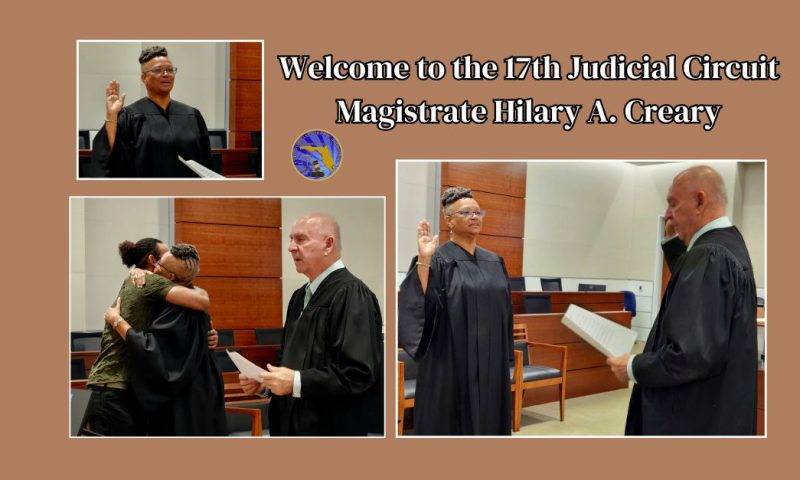 Welcome Magistrate Hilary A. Creary