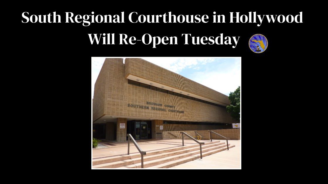 South Regional Courthouse to Re-Open Today After Water Leak Forces Closure on Monday