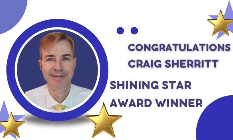 Shining Star Award Winner: Craig Sherritt!