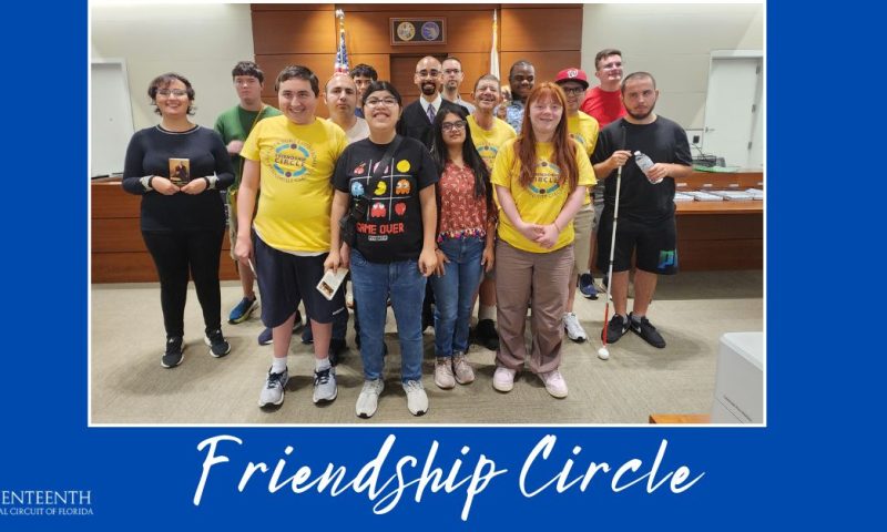 Friendship Circle Meets Judge, Tours Clothing Closet